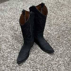 Circle G Black Western Boots